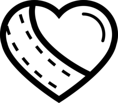 Heart Valentines Symbol Stencil Svg Vector, Free Vectors File
